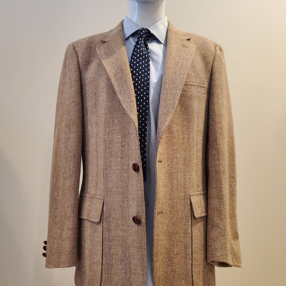 Men's Harris Tweed Johnny Carson wool Suit jacket